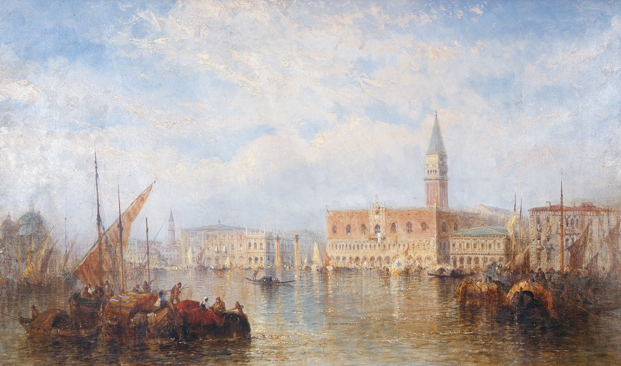 Näkymä Palazzo Ducalelle, Venetsia tekijältä J. Vivian