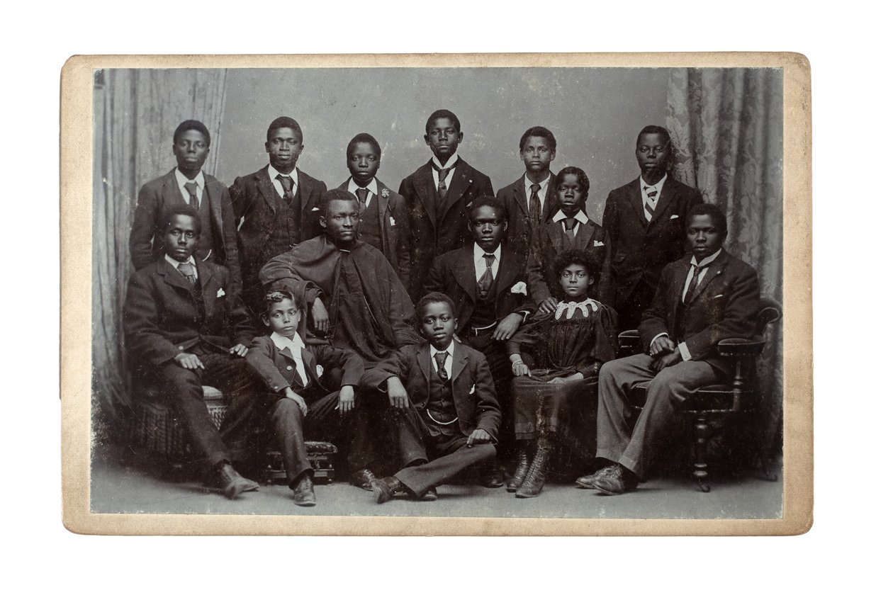 Congo Training Institute for African Students, Colwyn Bay, Wales, 1895 (gelatiinihopeaprintti) tekijältä J. W. Thomas