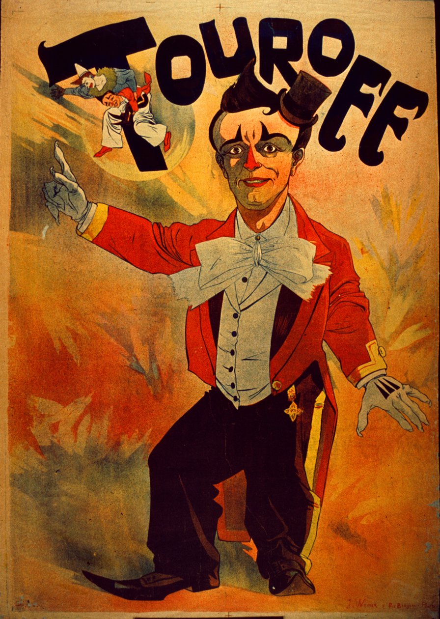 Touroff - Ranskalainen sirkusjuliste, 1890 tekijältä J. Weiner