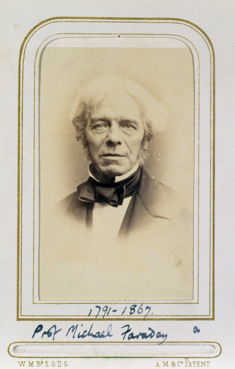 Michael Faradayn (1791-1867) muotokuva (albumiprintti) tekijältä J.C. Watkins