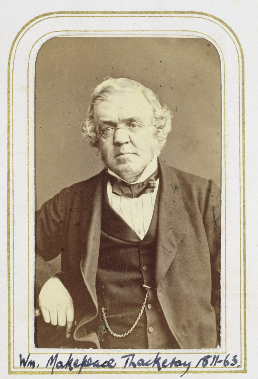 Muotokuva William Makepeace Thackeraysta (1811-63) (albumiinipaino) tekijältä J.C. Watkins