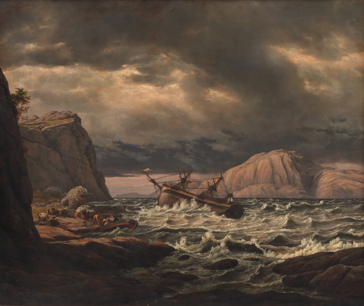 Haaksirikko Norjan rannikolla tekijältä Johan Christian Dahl