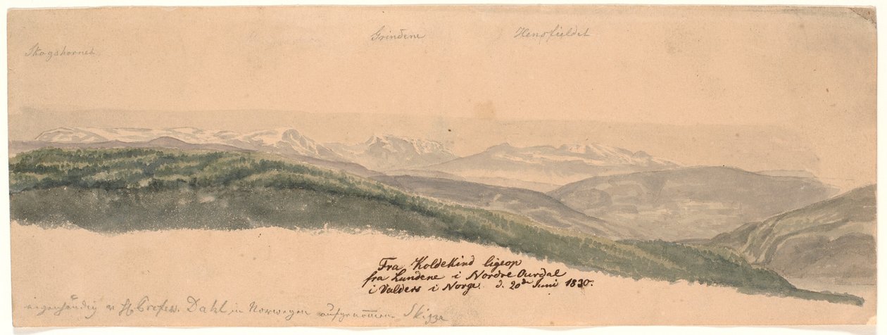 Koldekind ligeopista Lundenesta Norde Ouren laaksossa Valdresissa Norjassa tekijältä Johan Christian Dahl