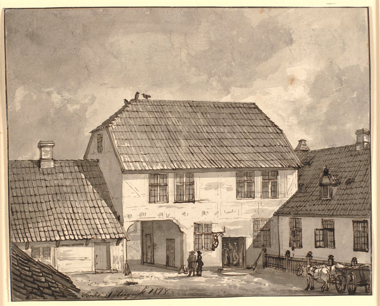 Maatilan sisustus Sorøsta tekijältä Johan Christian Dahl
