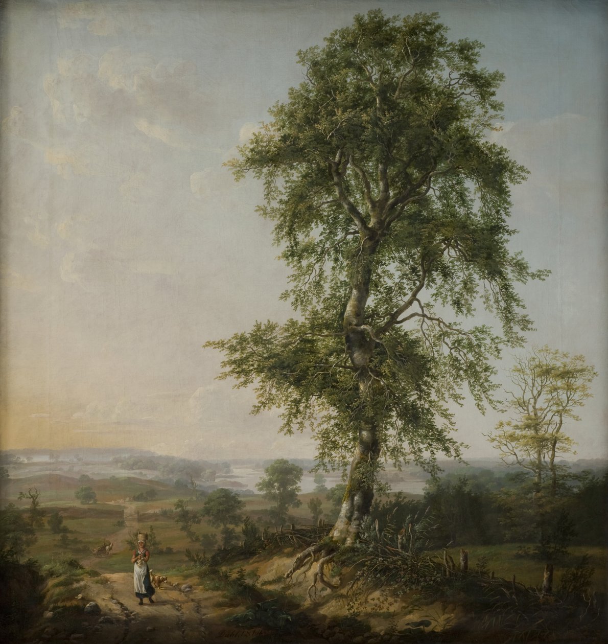 Maisema ison puun kanssa tekijältä Johan Christian Dahl