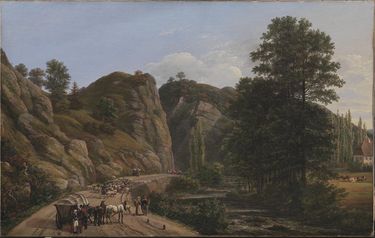 Plauenscher Grund lähellä Dresdeniä tekijältä Johan Christian Dahl