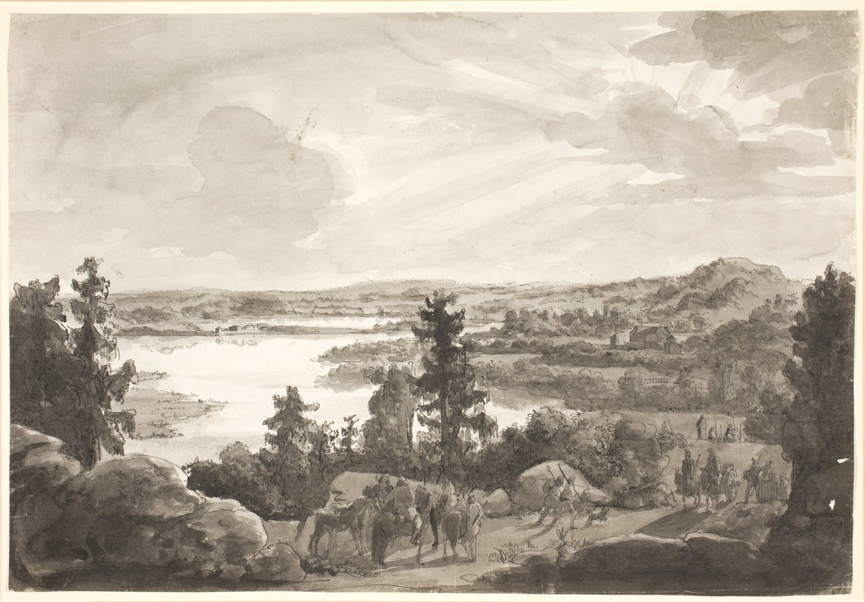 Näkymä järvelle, Norja tekijältä Johan Christian Dahl