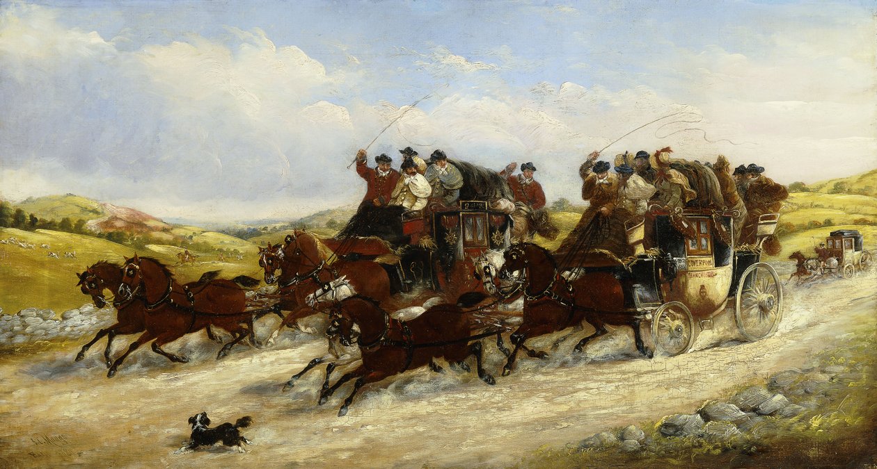 Kisa Liverpoolista Manchesteriin metsästämisellä, 1880 tekijältä J.C. Maggs