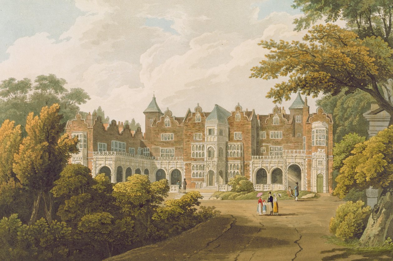 Holland House, Oikeus Honorable Lord Hollandin kotipaikka, kaiverrettu R. Havell und Son tekijältä J.C. Smith