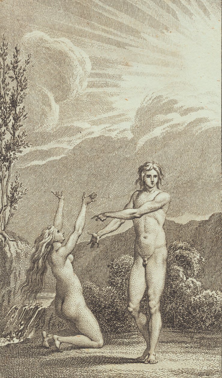 Kuvitus Ewaldin "Adam ja Eeva". II tekijältä J.F. Clemens