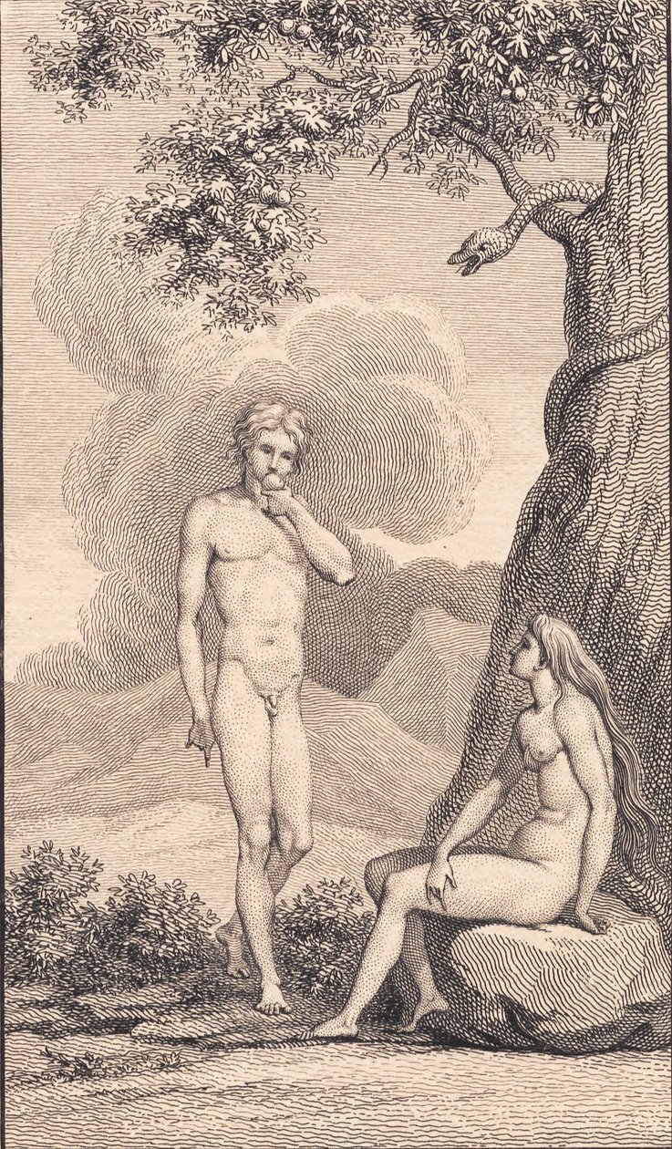Kuvitus Johannes Ewaldille "Aadam ja Eeva". IV tekijältä J.F. Clemens