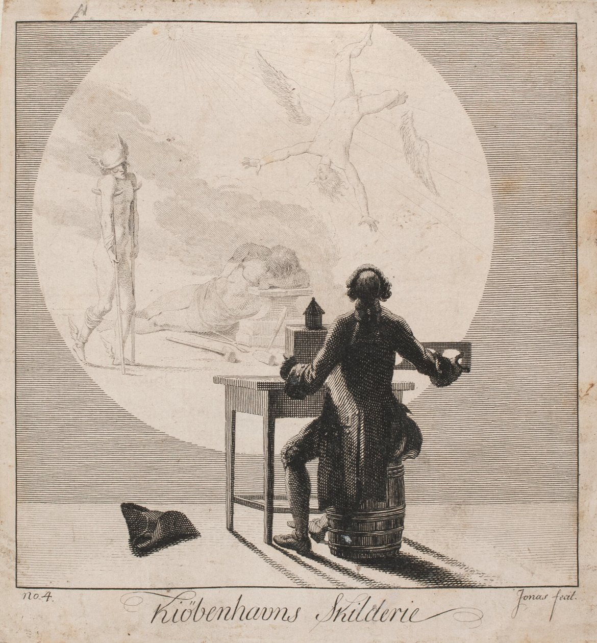 "Kiøbenhavns Skilderie". Ei. 4 tekijältä J.F. Clemens