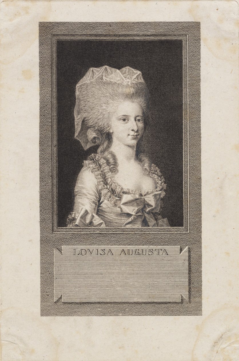 Prinsessa Louisa Augustan muotokuva tekijältä J.F. Clemens