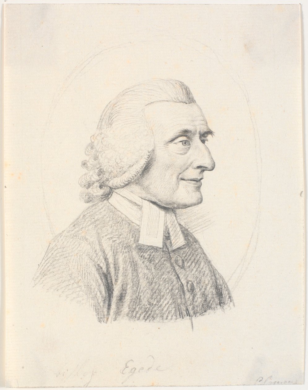 Pappi Paul Egeden (1709-89) muotokuva tekijältä J.F. Clemens