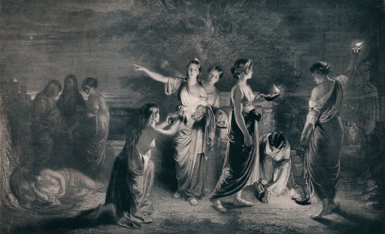 Viisaat ja tyhmät neitsyet, 1900, 1911 tekijältä JG Lander