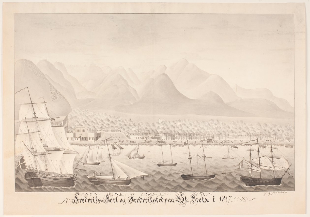 Frederiksfort ja Frederiksted St Croixilla tekijältä J.L.V. Michaelsen
