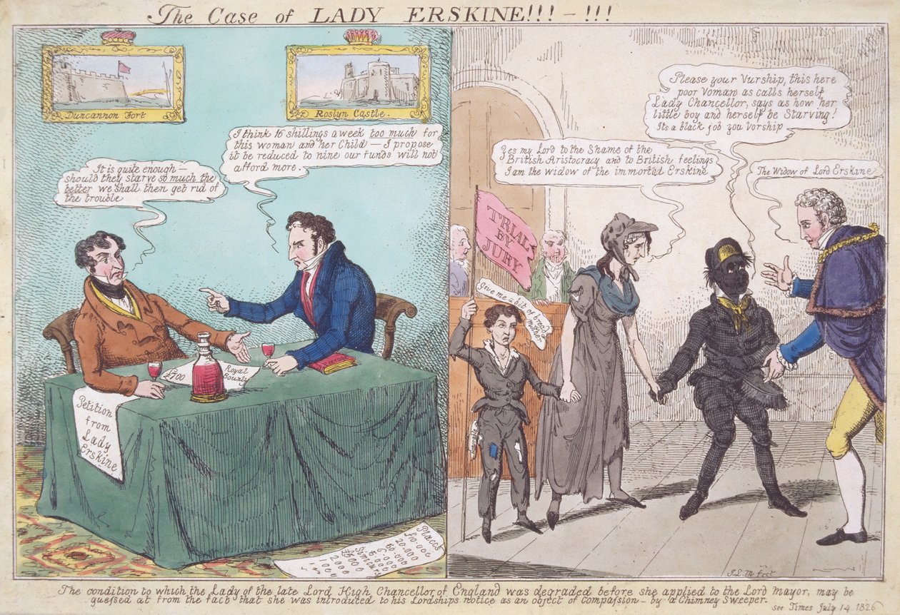 "Lady Erskinen tapaus!!!-!!!", 1826 tekijältä JL Marks