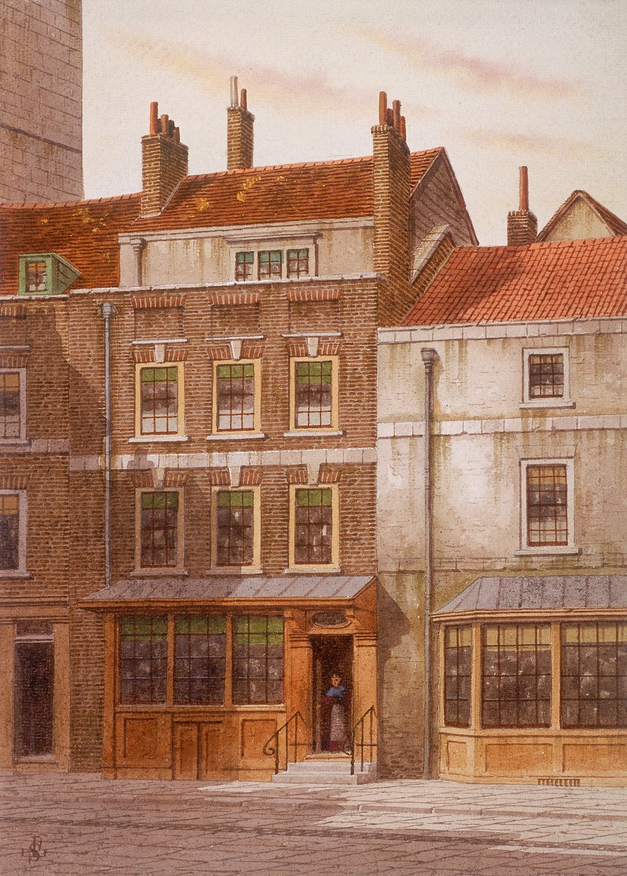 Plough Court, Lombard Street, Lontoo, vuosi 1870 tekijältä JL Stewart