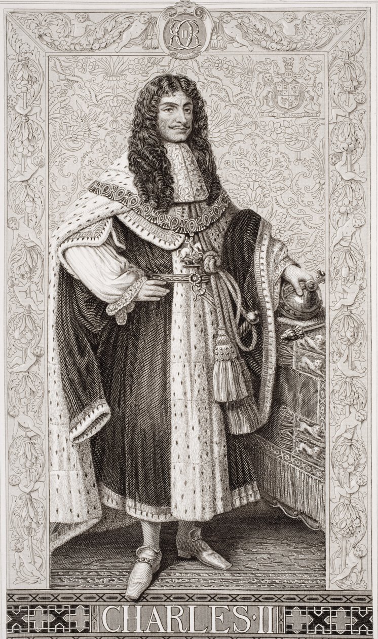 Charles II (1630-85) Englannin ja Skotlannin historian kuvituksista, osa I tekijältä J.L. Williams