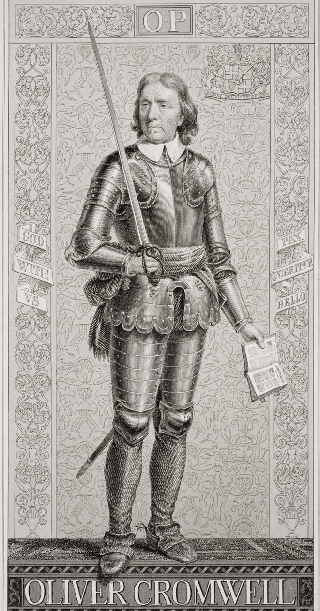 Oliver Cromwell (1599-1658) Englannin ja Skotlannin historian kuvituksista, osa I tekijältä J.L. Williams