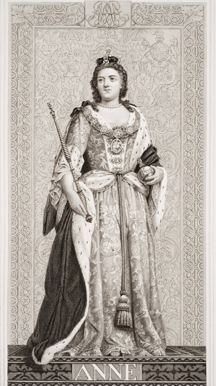 Kuningatar Anne (1665-1714) Englannin ja Skotlannin historian kuvituksista, osa II tekijältä J.L. Williams