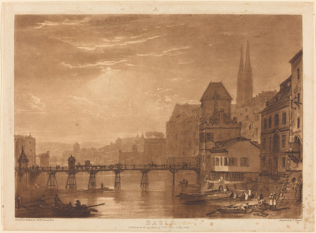 Basel, julkaistu 1807. tekijältä Joseph Mallord William Turner