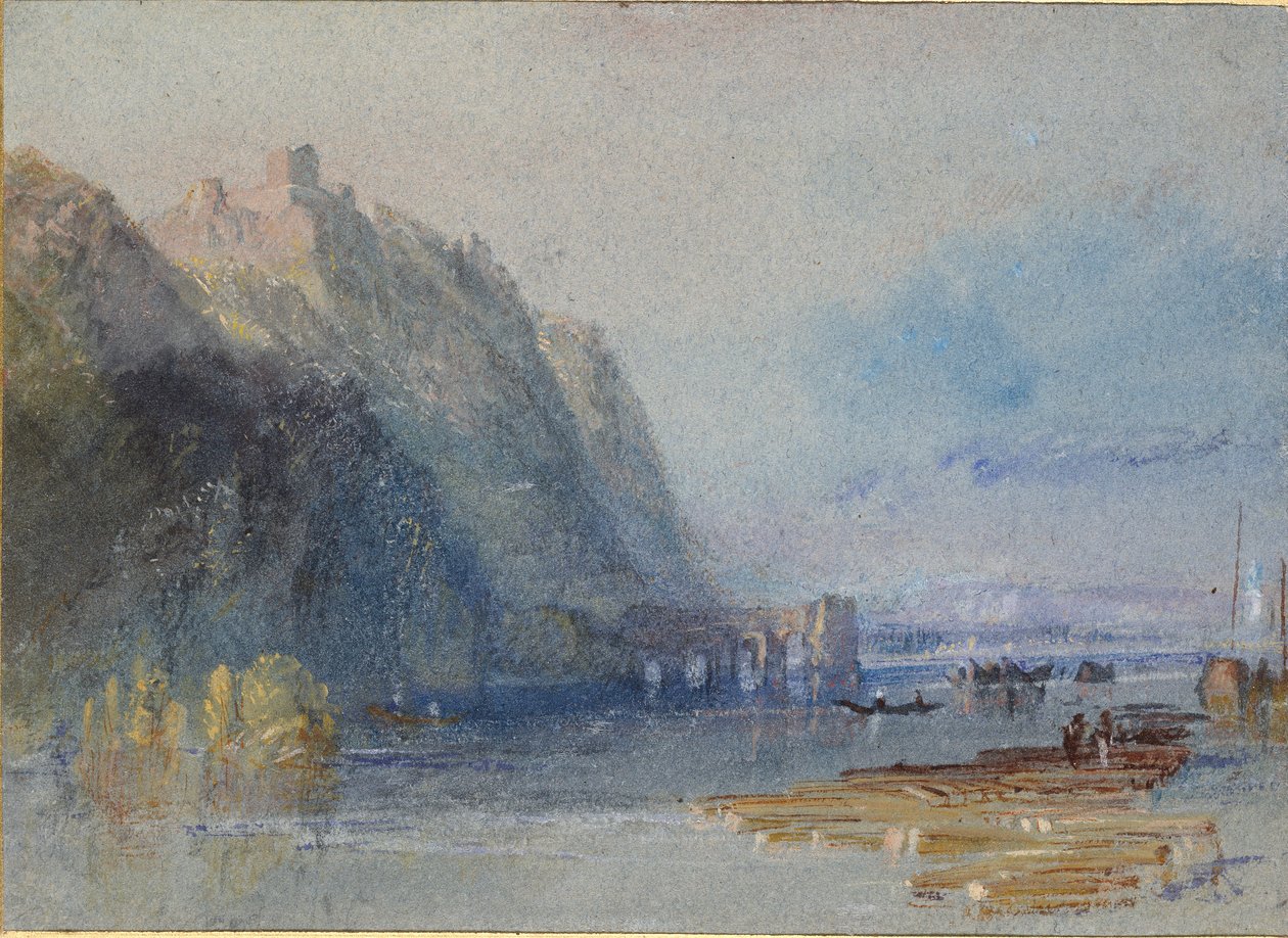 Chateau Hamelin, Oudonin ja Ancenisin välissä, n. 1830 tekijältä Joseph Mallord William Turner
