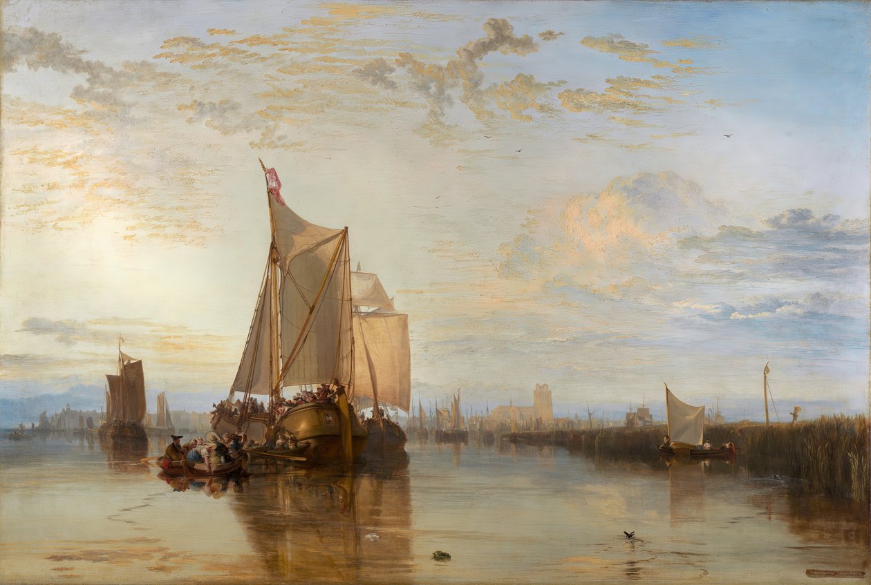 Dort tai Dordrecht: Dort-pakettivene Rotterdamin Becalmedista, 1818. tekijältä Joseph Mallord William Turner