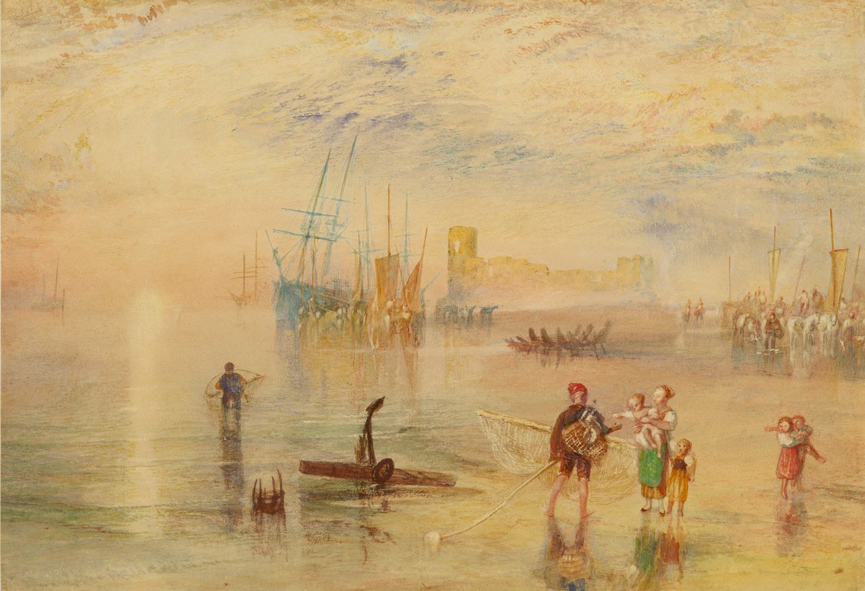 "Flint Castle, North Wales", 1834-1838 tekijältä Joseph Mallord William Turner
