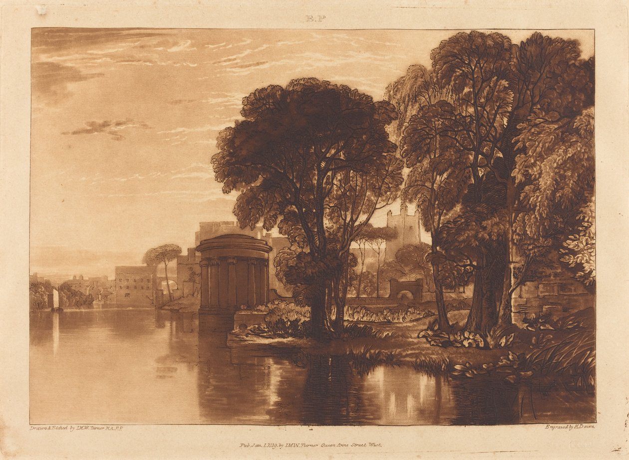 Isleworth, julkaistu 1819. tekijältä Joseph Mallord William Turner