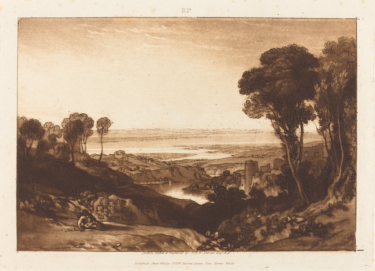 Junction of Severn and Wye, julkaistu 1811. tekijältä Joseph Mallord William Turner