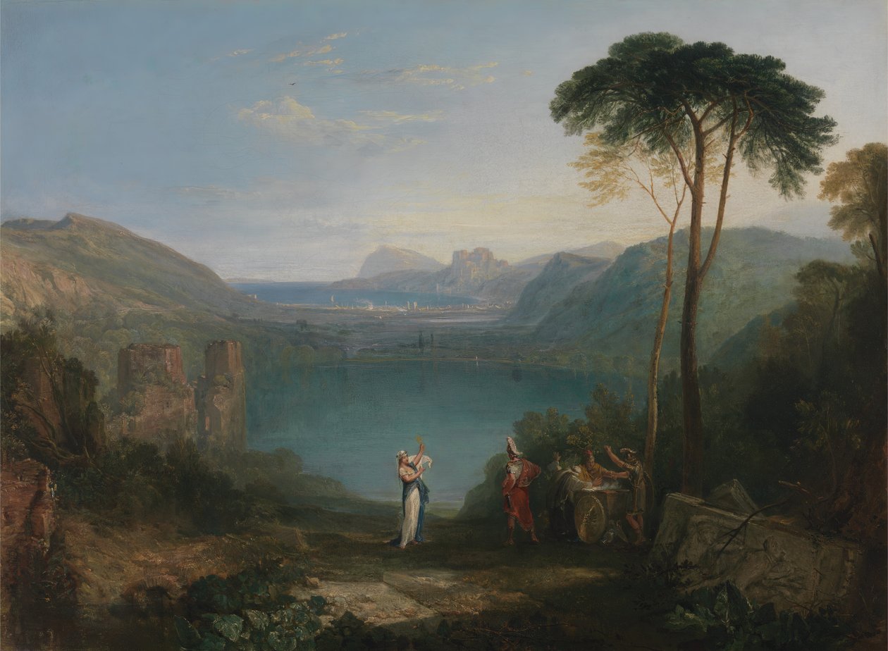 Avernus-järvi: Aeneas ja Kumien Sibyla, vuosina 1814–1815. tekijältä Joseph Mallord William Turner