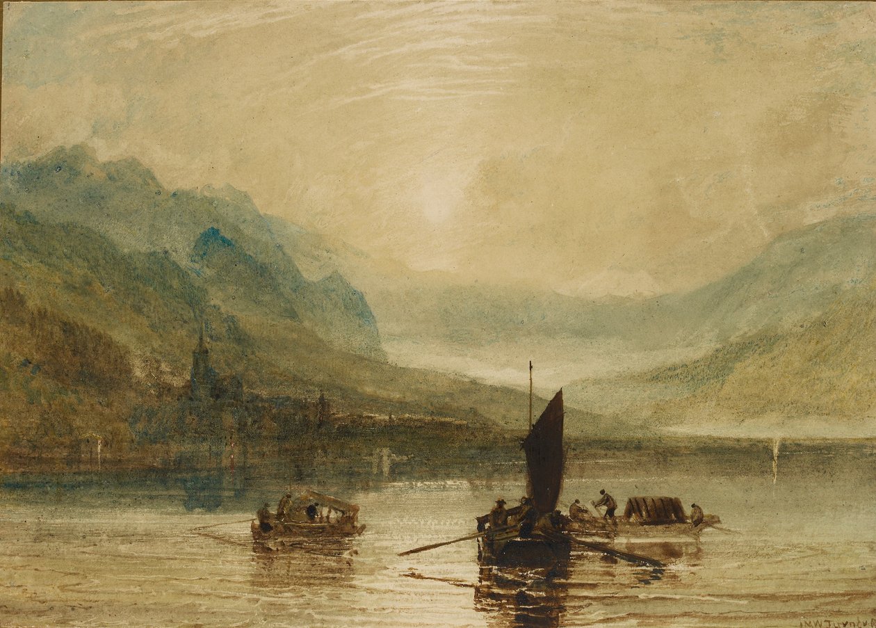 Brienz-järvi, Moonlight, 1802-1808 tekijältä Joseph Mallord William Turner