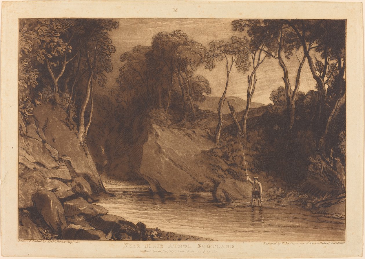 Near Blair Athol, julkaistu 1811. tekijältä Joseph Mallord William Turner