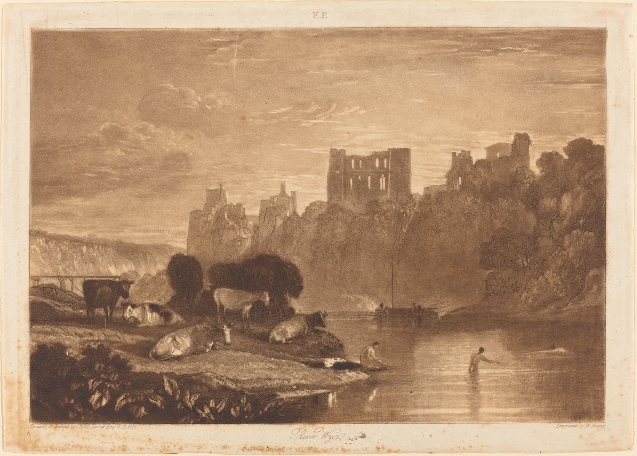 River Wye, julkaistu 1812. tekijältä Joseph Mallord William Turner