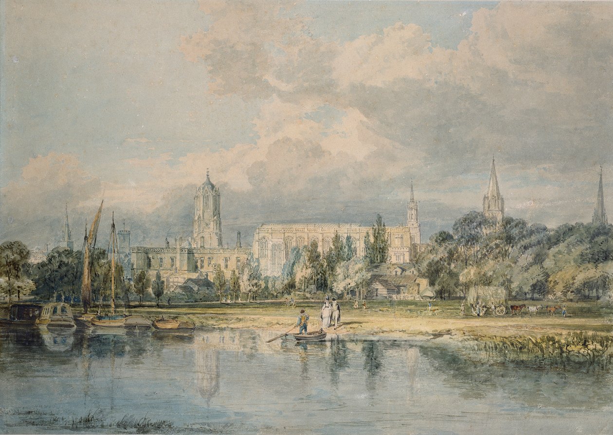 South View of Christ Church jne. Meadowsilta, 1798-1799 tekijältä Joseph Mallord William Turner
