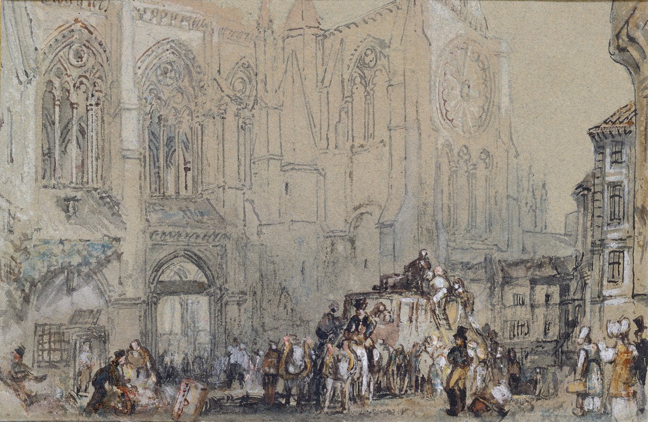 St Julienin kirkko, Tours, 1830 tekijältä Joseph Mallord William Turner