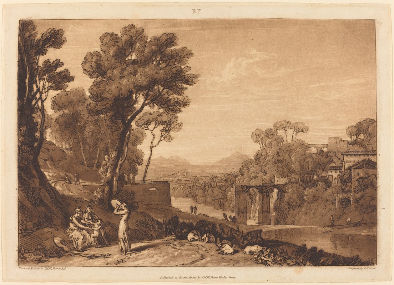 The Woman and Tambourine, julkaistu 1807. tekijältä Joseph Mallord William Turner