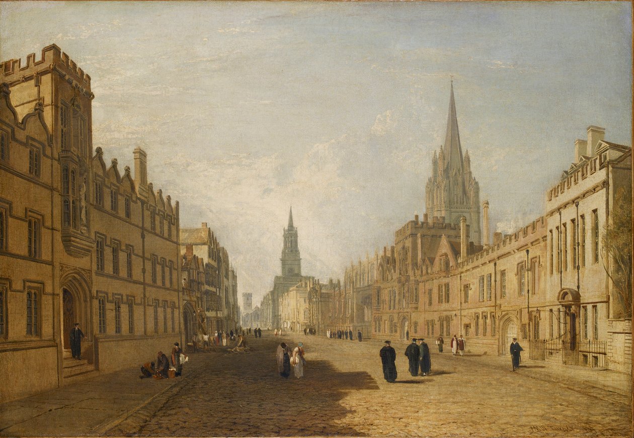 Näkymä High Streetille, Oxford, 1809-1810 tekijältä Joseph Mallord William Turner