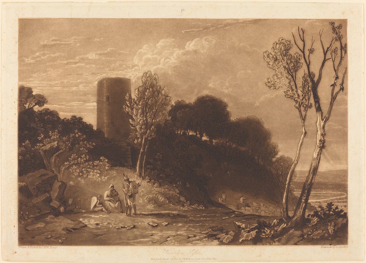 Winchelsea, Sussex, julkaistu 1812. tekijältä Joseph Mallord William Turner