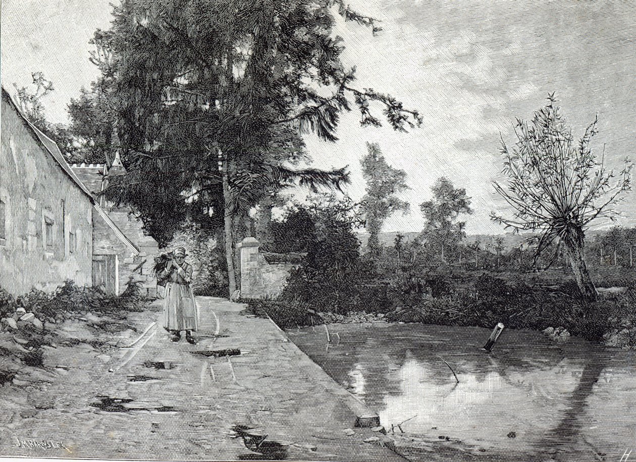Sateen jälkeen, Leisure Hour, 1888 tekijältä J.M. Barnsley