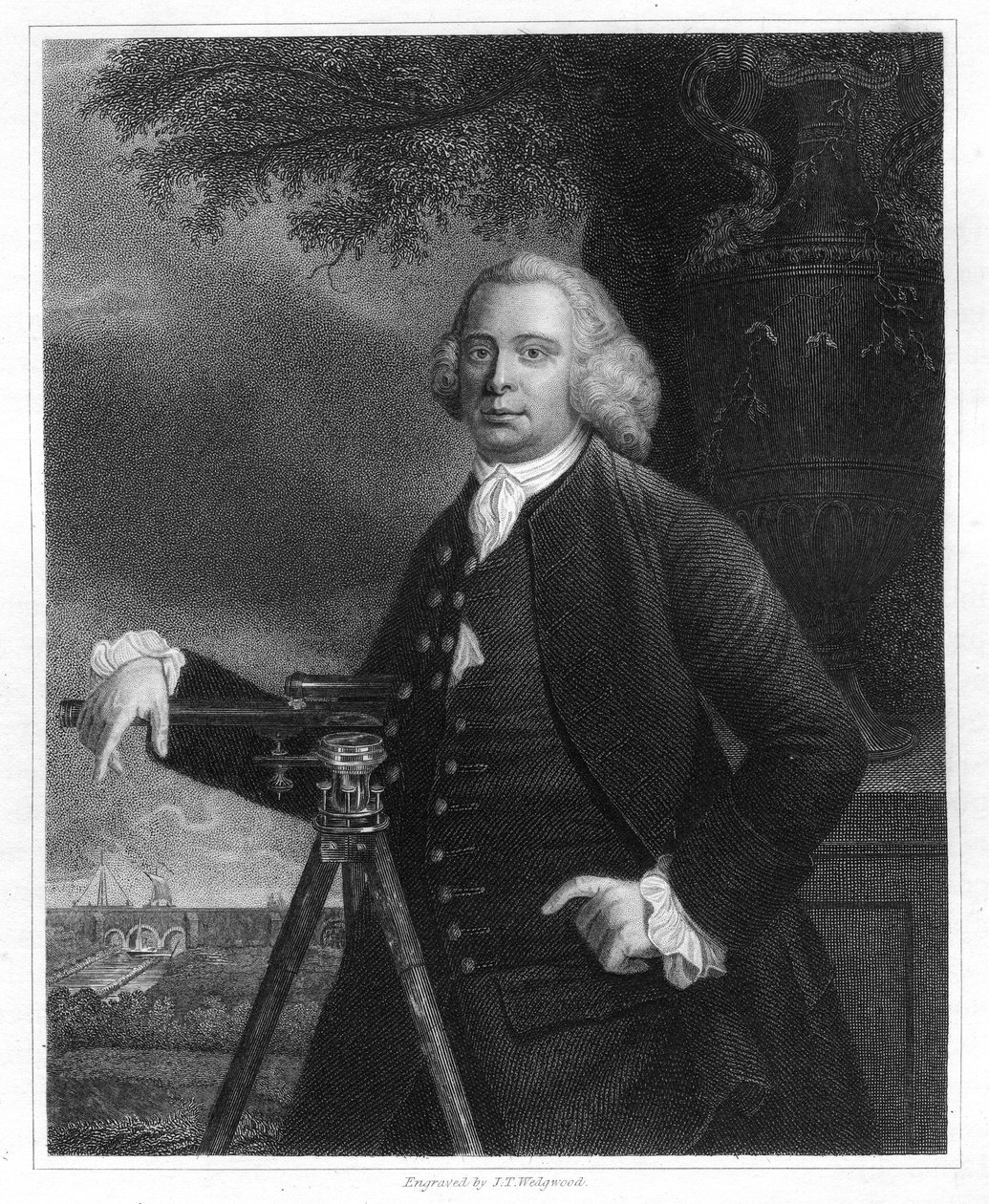 James Brindley, 1700-luvun englantilainen rakennusinsinööri ja kanavanrakentaja, 1836 tekijältä JT Wedgwood