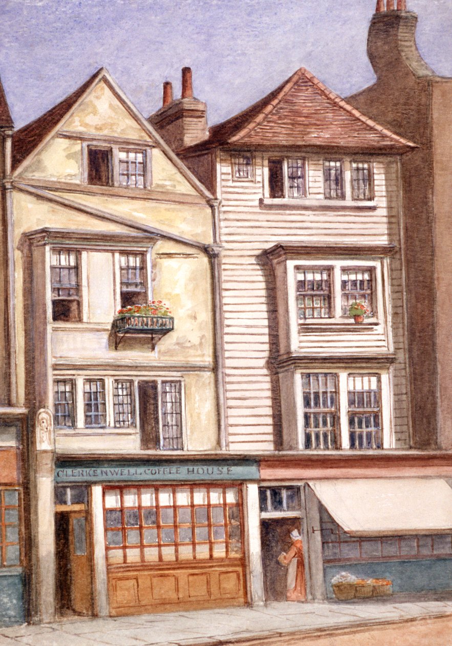 Clerkenwell Coffee House, Clerkenwell Green, Finsbury, Lontoo, 1871 tekijältä JT Wilson
