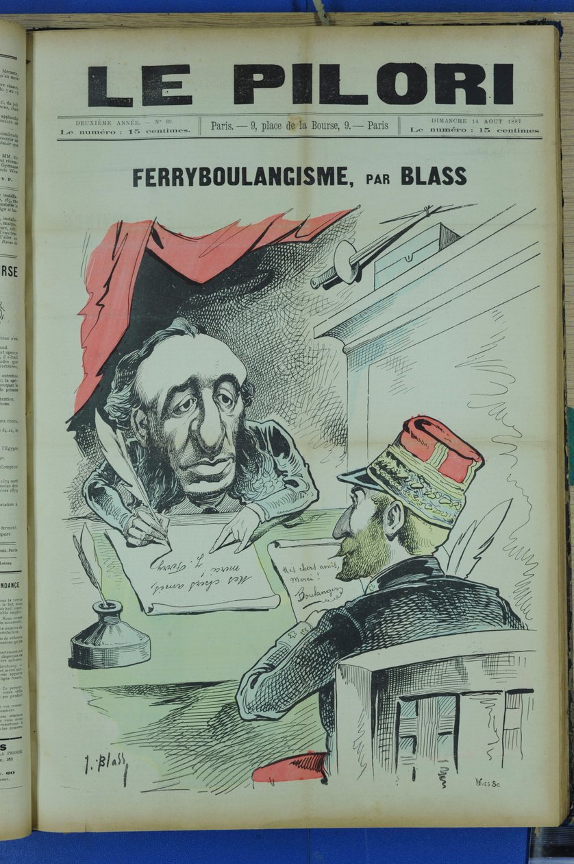 Kansi "Le Pilori", Satirique en Colors tekijältä J. (1847 1892) Blass