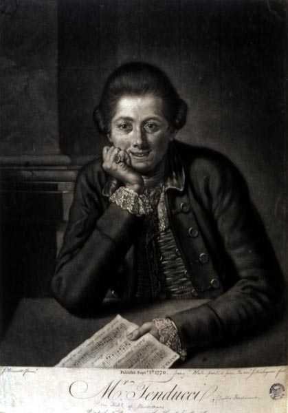 Mr Tenducci, kaiverrus John Finlayson (1730-76) tekijältä J. (after) Bruscett