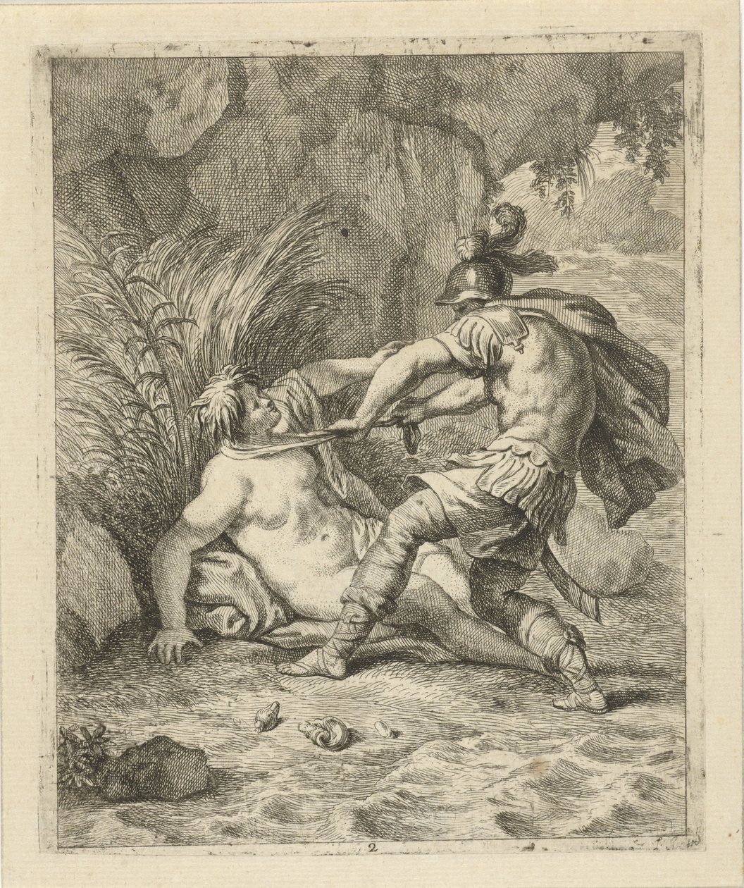 Peleus kostaa Thetiksen Scenes uit het leven van Achilles (sarjan nimi) The Life and Death of Achilles (sarjan nimi) tekijältä J. Alexander Janssens