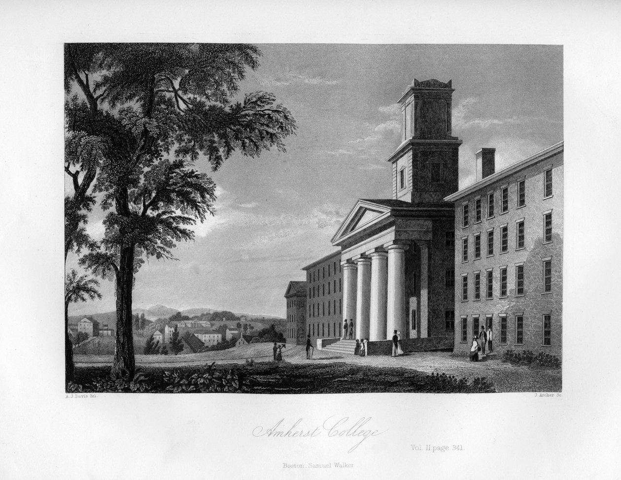 Amherst College, Massachusetts, 1855. tekijältä J. Archer