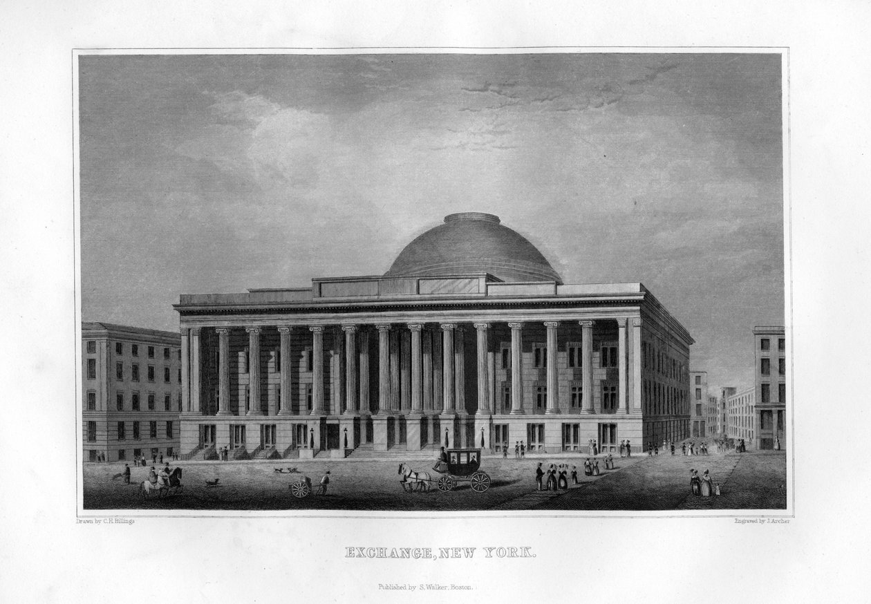 Exchange, New York, 1855. tekijältä J. Archer