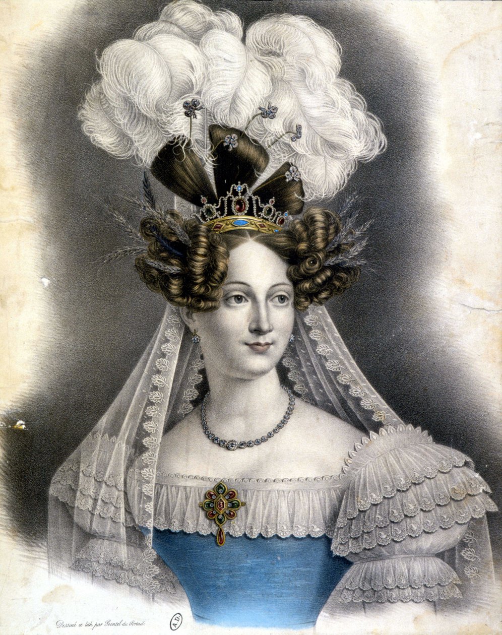 Angoulemen herttuattaren muotokuva (Marie Therese tai Madame Royale tekijältä J. B. (after) Pointel du Portail