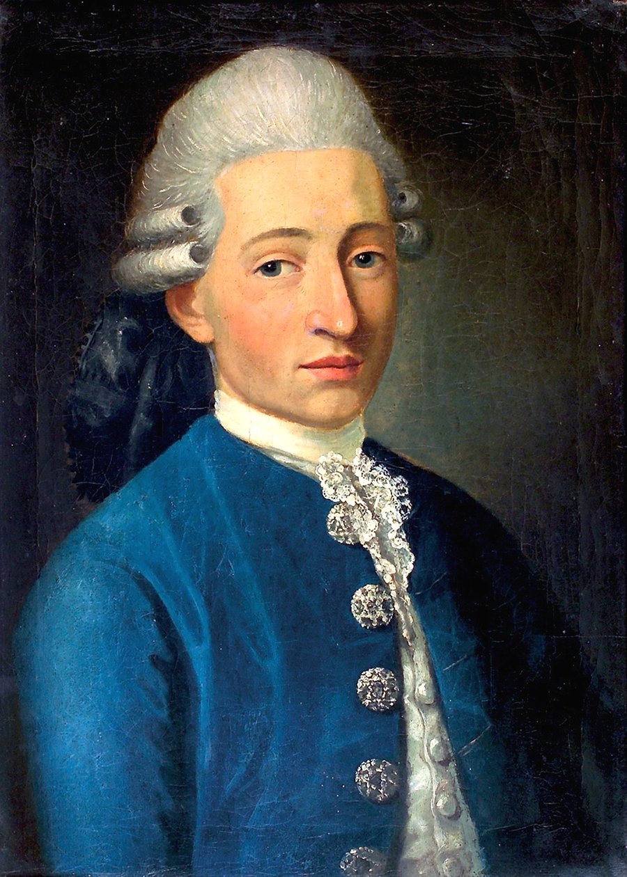 Nuoren miehen muotokuva Wolfgang Amadeus Mozart, 1772 tekijältä J. B. Delahaye